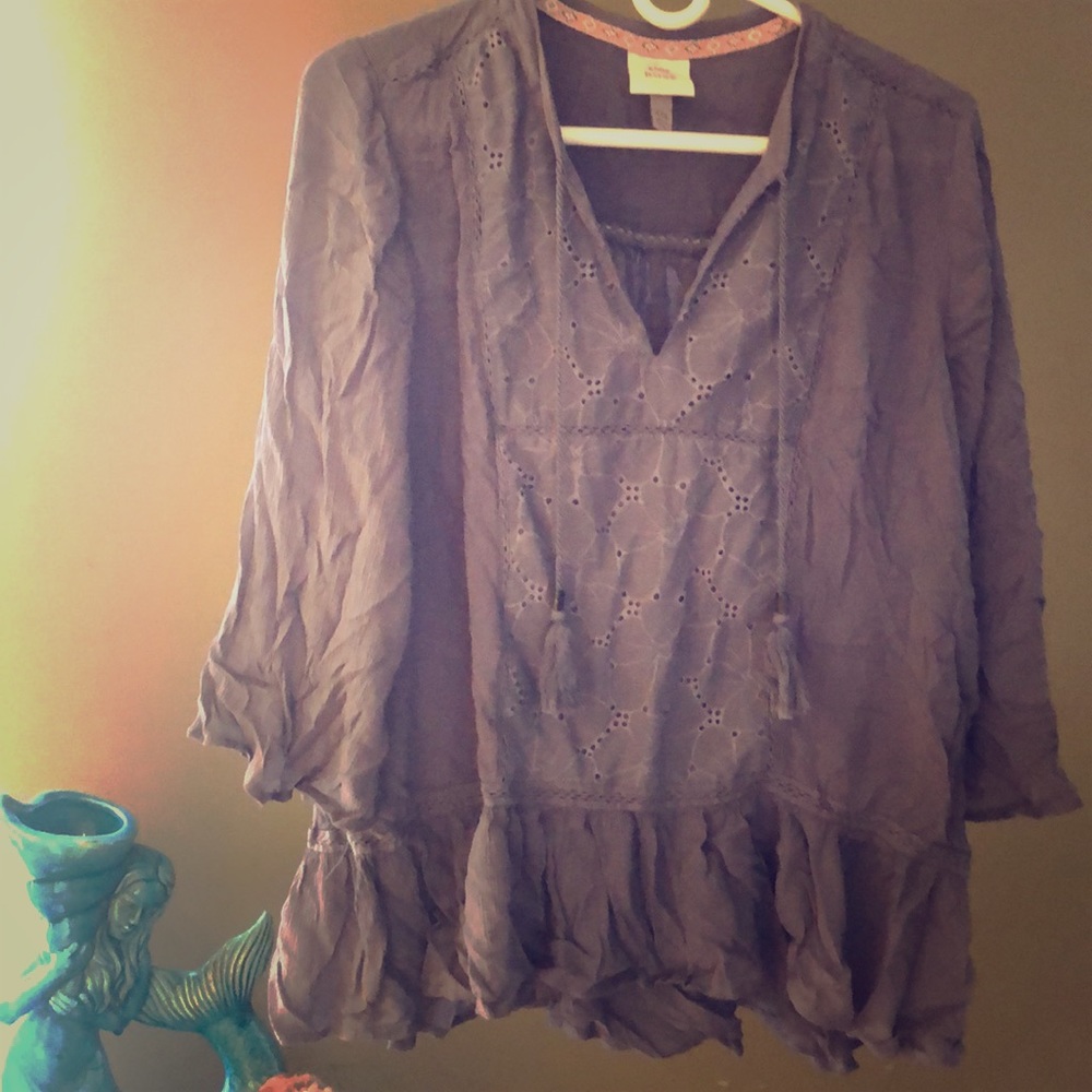 Boho Knox Rose peasant shirt